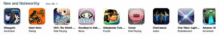App Store — New and Noteworthy — April 2010